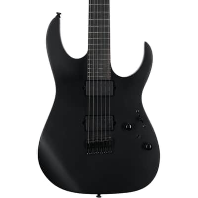 Ibanez RGRTB621 Iron Label Electric Guitar, Black Flat image 1