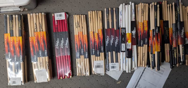 Over 240 Pairs of Zildjian Drumsticks image 1