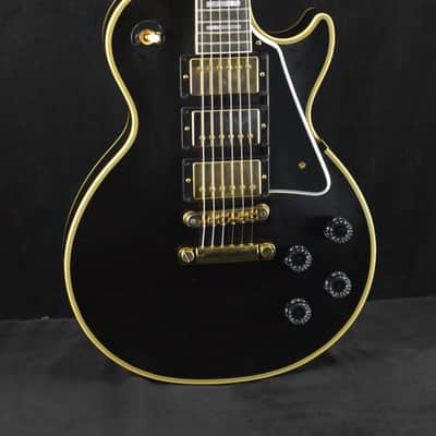 Gibson Custom Shop Les Paul Custom Chambered Body Slim Neck 3 Pickup Ebony VOS GH Fuller's Exclusive image 1