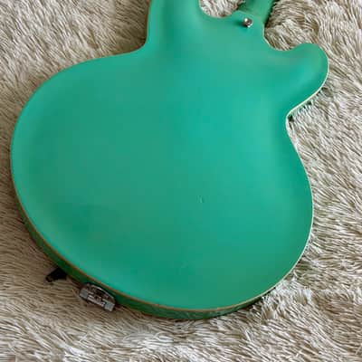 1996 Epiphone Casino Reissue MIK Turquoise Electric Guitar image 9