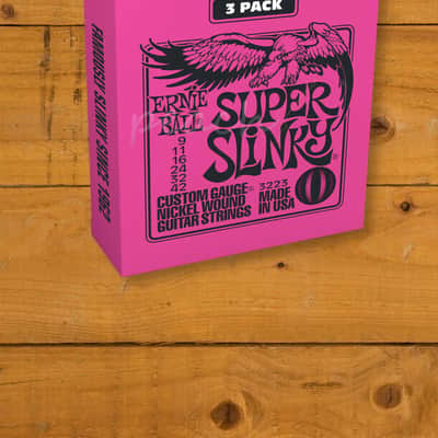 Ernie Ball Super Slinky Nickel Wound Electric Guitar Strings - 9-42 - 3-Pack image 1