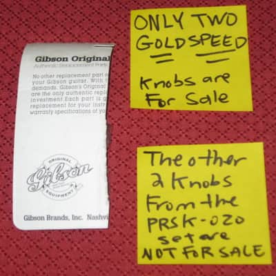 TWO new genuine Gibson GOLD SPEED KNOBS (ONLY TWO of the 4 knobs from the PRSK-020 set are for sale) image 20