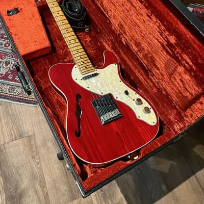 Fender 90s Thinline Telecaster Crimson Transparent 1998 image 16
