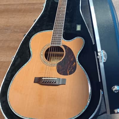 Zager ZAD80CE Solid Cedar/Rosewood Acoustic/Electric Guitar - Natural image 2