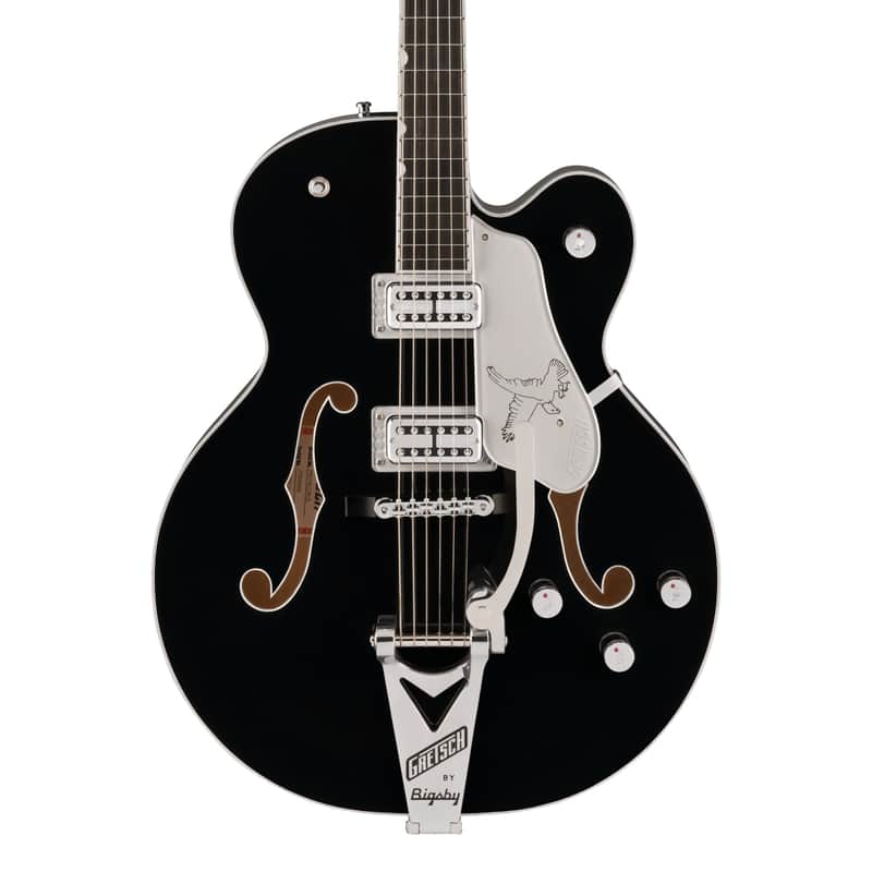 Gretsch Falcon Black w/ String-Thru Bigsby w/case image 1