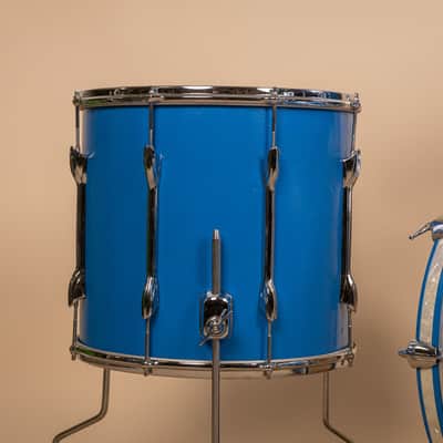 1980s Premier Resonator Blue Drum Set image 4