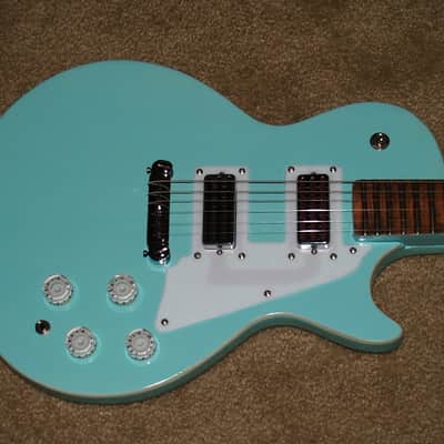 GIBSUN LP jr STYLE GUITAR???? Light Blue VERY COOL AXE image 2