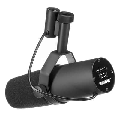 Shure SM7B Cardioid Dynamic Vocal Microphone with Rode PSA1 Boom Arm, XLR Cable & 10-Pack Straps Bundle image 3
