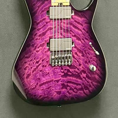 Dean Guitars - USA - Exile - Jon Donias - Trans Purple Burst Quilt Maple Top - 5-Piece Birdseye Maple/Walnut Slim C Neck - 24 Jumbo Stainless Steel Frets - Fishman Fluence Modern Black Pickups - Sperzel Locking Tuners - OHSC - Call for Best Price !!! image 10