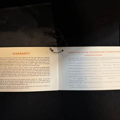 Vintage Fender Telecaster Custom 1973 Owners Manual / Hangtag / Warranty Card image 3