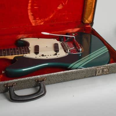 Fender Competition Mustang Solid Body Electric Guitar (1971), ser. #320028, original grey hard shell case. image 13
