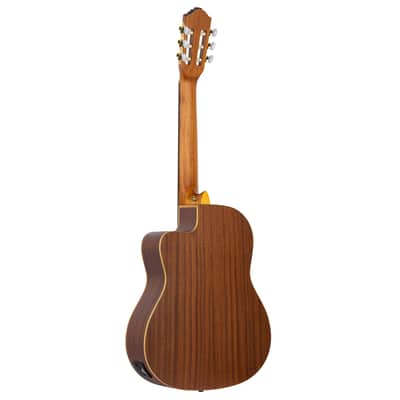 Ortega RCE131 Family Series Pro Solid Cedar Top Mahogany Neck Cutaway Nylon 6-String Classical Acoustic-Electric Guitar w/Gig Bag image 3