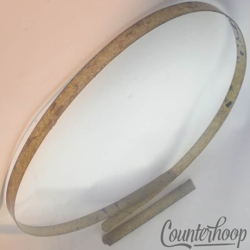 Slingerland Silver Glass Glitter/Sparkle Bass Drum Hoop/Rim Inlay Wrap 1/2" 39" image 1