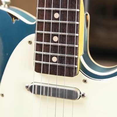 Nash T-63 Double Bound with Bigsby Electric Guitar - Ocean Turquoise Metallic over 2-Tone Burst with Hardshell Case image 15