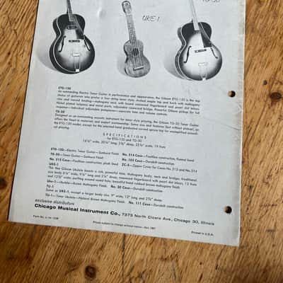 1958 Gibson Acoustics Catalog Brochure Rare J-50 J-45 LG L Vintage Case Candy image 2