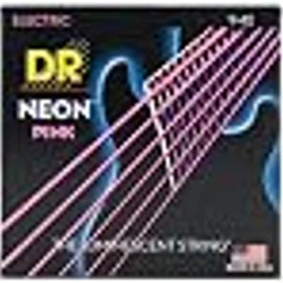 DR Strings HI-DEF NEON™ - PINK Colored Electric Guitar Strings: Light 9-42 image 3