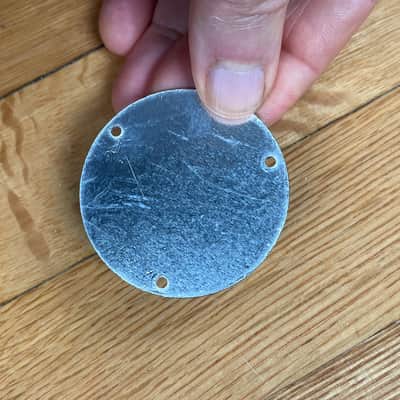 vintage 2003 Gibson Custom Shop NOS reissue Les Paul switch cavity black single-ply backplate control plate image 5