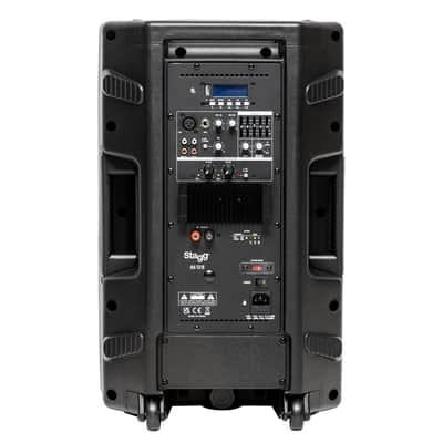 Stagg Mod AS12B 12" Battery Powered Active Speaker w/ Bluetooth +2 Wireless Mics image 2