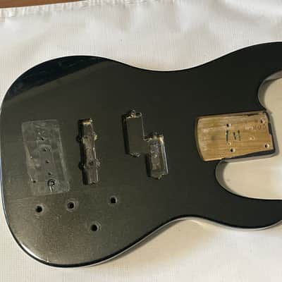 1990's Japan Jackson Professional Concert V 5 String Forest Green Metallic P & J Black Bass Guitar Body