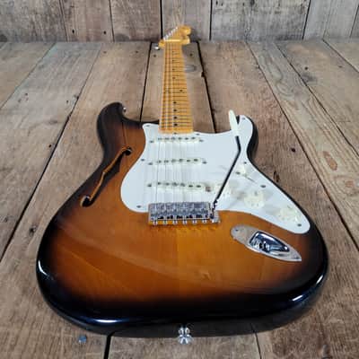 Fender Eric Johnson Thinline Stratocaster 2018 Sunburst Original Case & Paperwork - Sunburst image 8