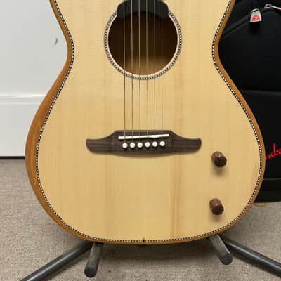Fender Highway Series Parlor Acoustic Electric Guitar Spruce Top - Natural image 2