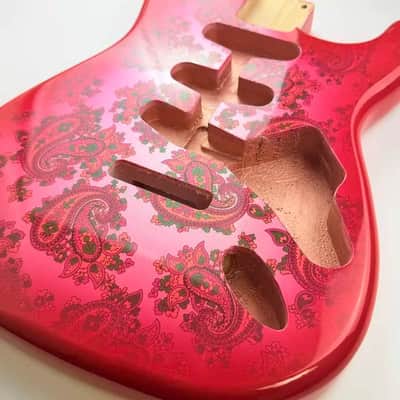 Red Amoeba Alder Wood Guitar Stratocaster Strat Style Body image 5