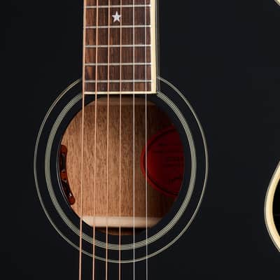 Epiphone J 180 LS Acoustic Electric Guitar Ebony image 8
