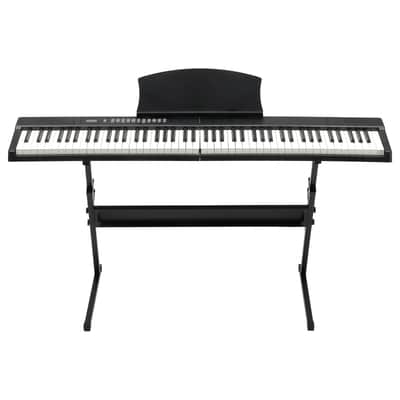 Ukscs 88 Key Magnetic Connection Piano Semi-Weighted Standard Digital Piano with Stand, MIDI Bluetooth, Handbag，Headphone，for Piano Lover Black color image 6