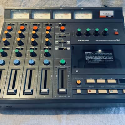 TASCAM 244 Portastudio 4-Track Cassette Recorder 1980s - Brown image 1