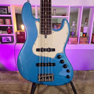 Alleva Coppolo LG5 Standard in Blue Metallic with Bound Indonesian Rosewood Fingerboard & AC In-House 60s Pickups image 1
