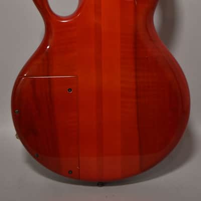 1990 Pedulla MVP-5 Bass Fretless Conversion 5-String Red w/HSC image 5