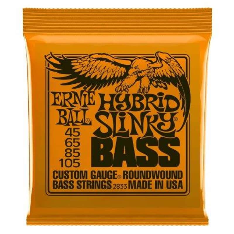 Bass Gtr Str Set 45/105 Hybrid Slinky Orange image 1