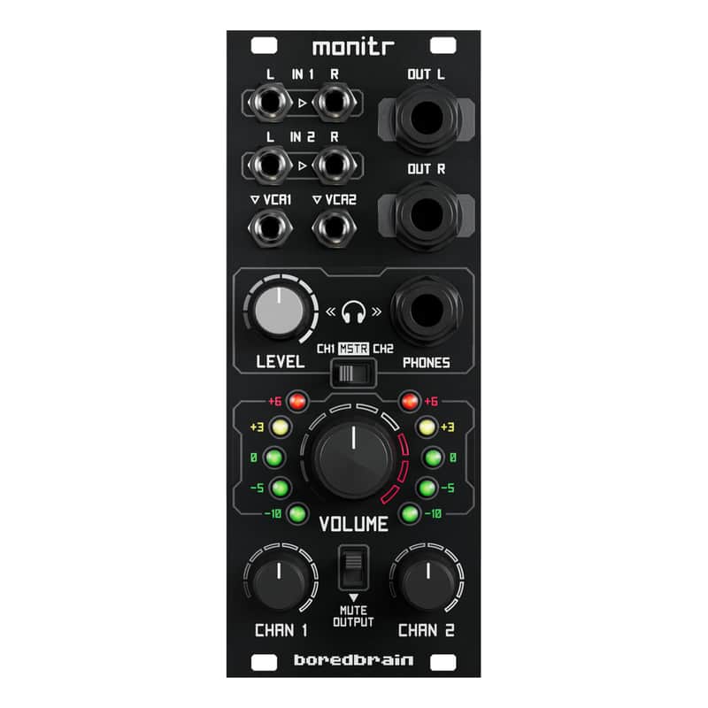 Boredbrain Music Monitr Eurorack Stereo Output Module image 1