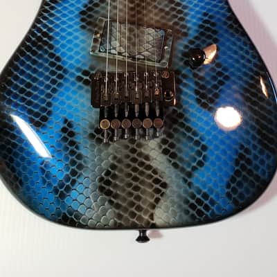 Kramer Baretta with Custom Paint and EMG 1986 Blue Snake image 3