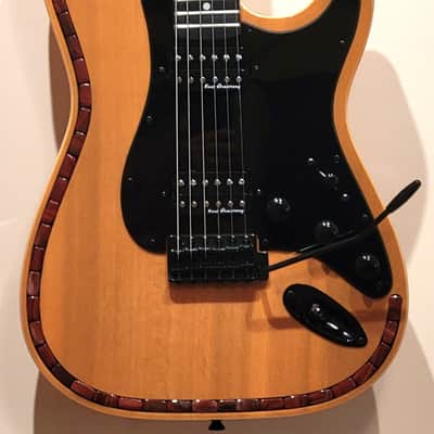 CUSTOM DESIGNED & CRAFTED - SOLID ASH STRAT STYLE W/BUTTERSCOTCH DOUBLE BOUND BODY W/RED APPLE JASPER - SERIAL #075 -  2025 image 2