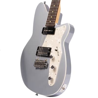 Reverend Double Agent W Electric Guitar, Rosewood Fingerboard, Metallic Silver Freeze image 3