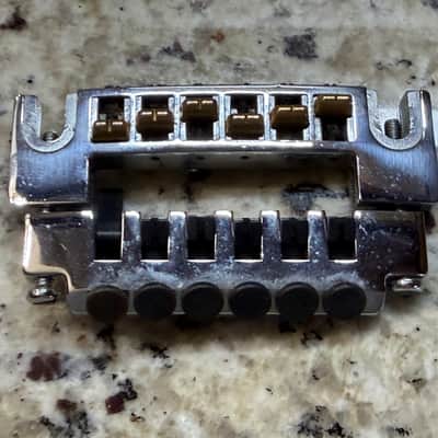 Schaller 456 Stud Mount Adjustable Bridge With Fine Tuners - Chrome image 1