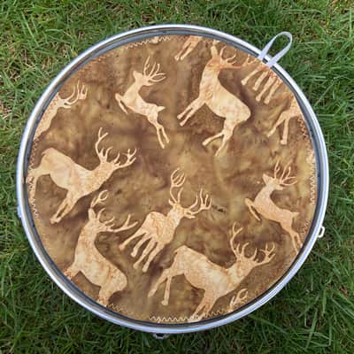 12" reversible Drum Bunny cotton drum cover - partial mute - dampener - compare to Big Fat Snare Drum Quesadilla, Drum Tortilla image 3