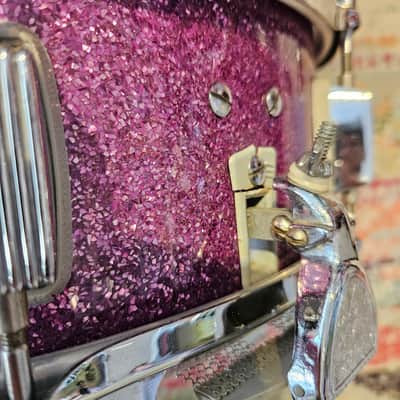 Trixon 14x5" Purple Sparkle Snare Drum 1960s image 9