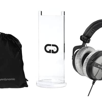 beyerdynamic DT 990 Pro 250 Ohm Open-Back Over-Ear Headphone with Carry Bag & Acrylic Stand Bundle image 1
