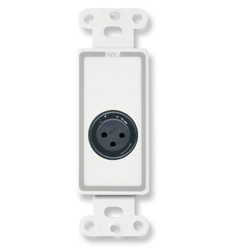 RDL DXLR3F XLR 3-pin Female Jack On Decora Wall Plate, Terminal Block, Custom Labeled image 1