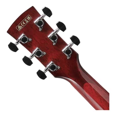 Used Ibanez AJ70M1E Acoustic-Electric Guitar - Wine Red High Gloss image 5