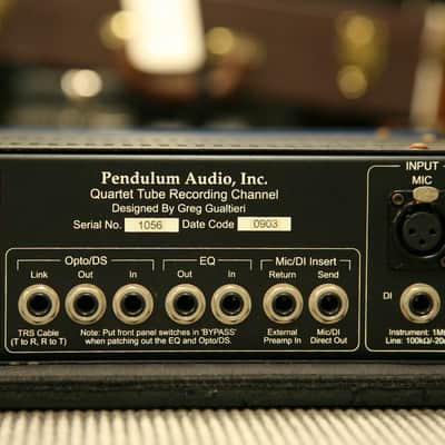Pendulum Audio Quartet MK1 Four-Element Tube Recording Channel image 8