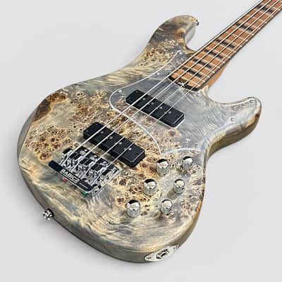 Cort GB-Modern 4 String Electric Bass Guitar - Open Pore Charcoal Gray image 11