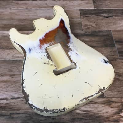 Made to Order - FRANCHIN Mercury guitar body Relic Aged 100% Nitro Lacquer COLOR OVER COLOR (Sunburst/ Black/ White/ Blue/ Green/ Yellow/ Red/ Pink/ Burgundy/ Purple/ Gold/ Silver, etc.) Basswood Poplar Stratocaster-Strat-S-Style Made in Italy image 25