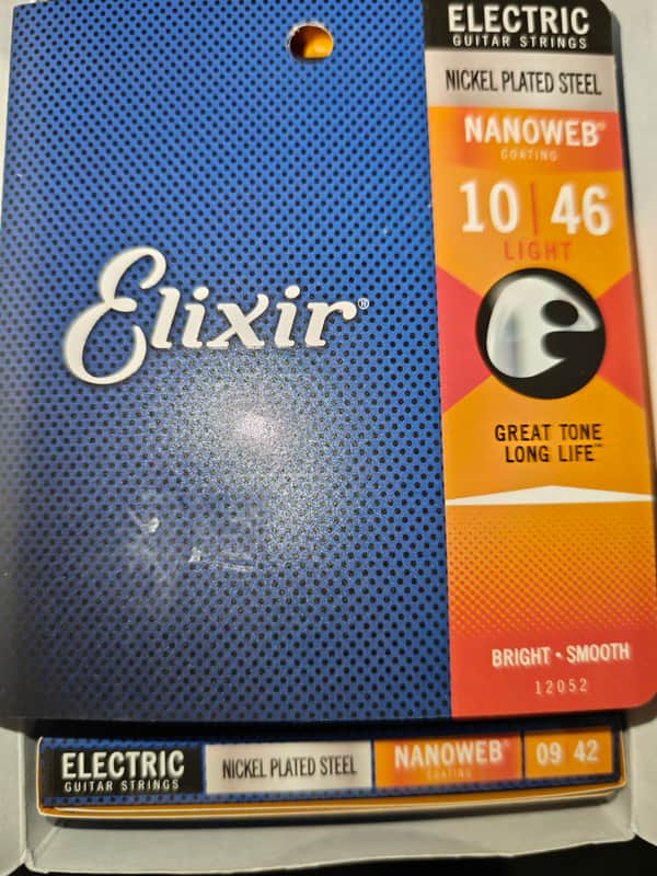 Elixir Nano Web 10 thru 46 Light electric guitar strings image 1