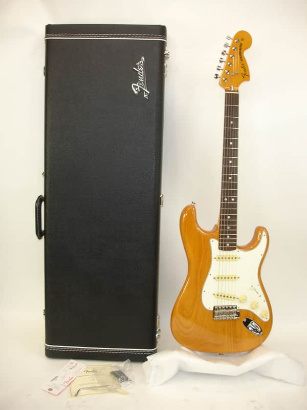 2023 Fender American Vintage II 1973 Stratocaster Electric Guitar, Rosewood Fingerboard, Aged Natural w/ Case