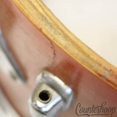 *Slingerland 15x10"Tom Drum 3-Ply Natural Maple"M"Stain Vintage 70s Set-O-Matic* image 10
