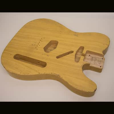 Guitar Mill T-Style Body / Swamp Ash / 3 lbs. 15 oz. / Nitrocellulose 'Nocaster Blonde' / Med. Relic (#GIN-4011) image 2