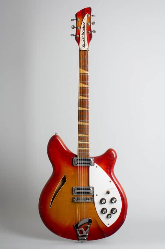 Rickenbacker  Model 360 Thinline Hollow Body Electric Guitar (1967), ser. #GB-572, original silver Tolex hard shell case. image 1